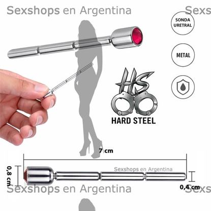 Sonda uretral metalica